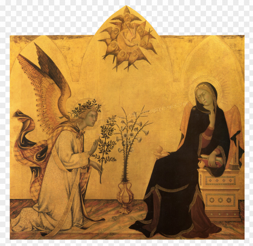 Painting Annunciation With St. Margaret And Ansanus Uffizi The Ognissanti Madonna PNG