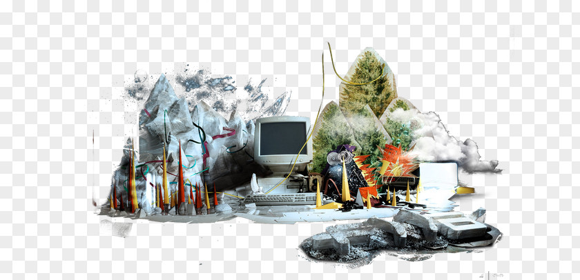 Rockery Computer Technology Background Tree PNG