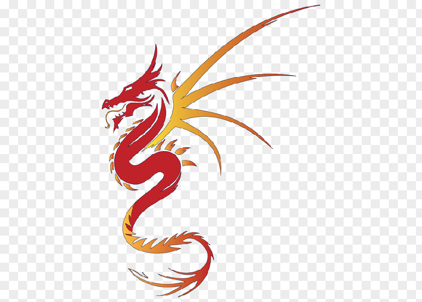 Tattoo Flash Chinese Dragon PNG