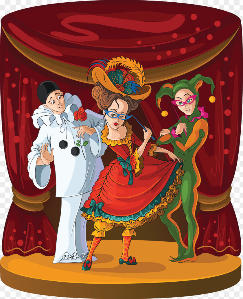 Clown Harlequin Pierrot Theatre PNG