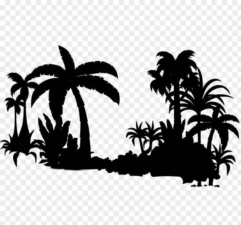 M Clip Art Desktop Wallpaper Silhouette Palm Trees Black & White PNG