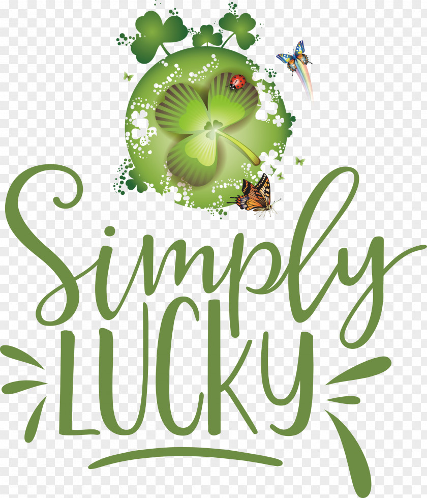 Shamrock Simply Lucky Saint Patricks Day PNG