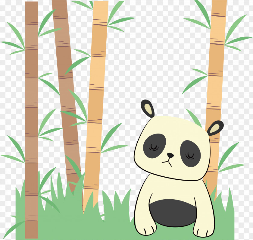 Unhappy Panda Bear Giant Red PNG