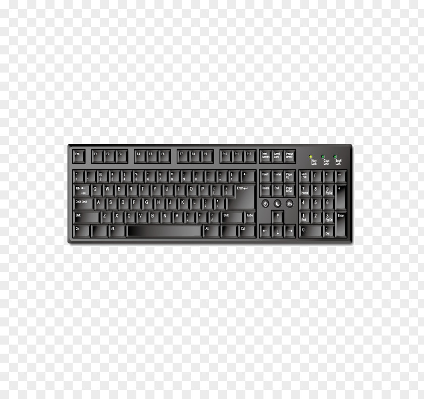 Exquisite Black Mechanical Keyboard Computer Download PNG