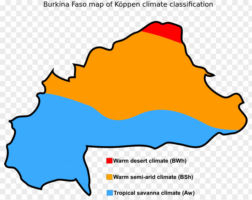 Map Burkina Faso Köppen Climate Classification Tropical PNG