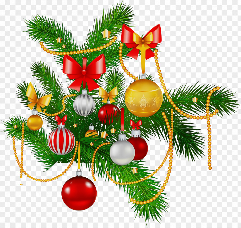 Spruce Ornament Christmas And New Year Background PNG