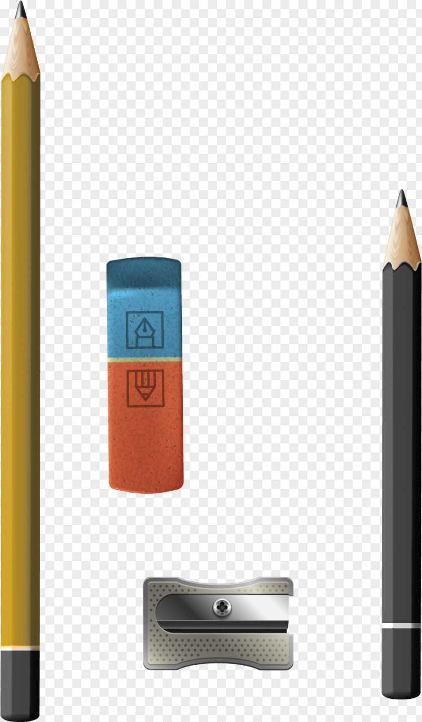 Vector Hand-drawn Pencil And Eraser PNG