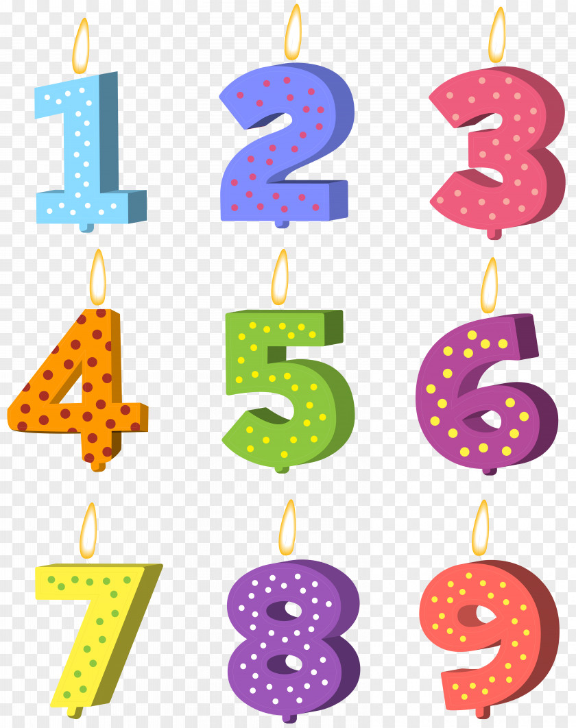 Birthday Candles Set Clip Art Image PNG