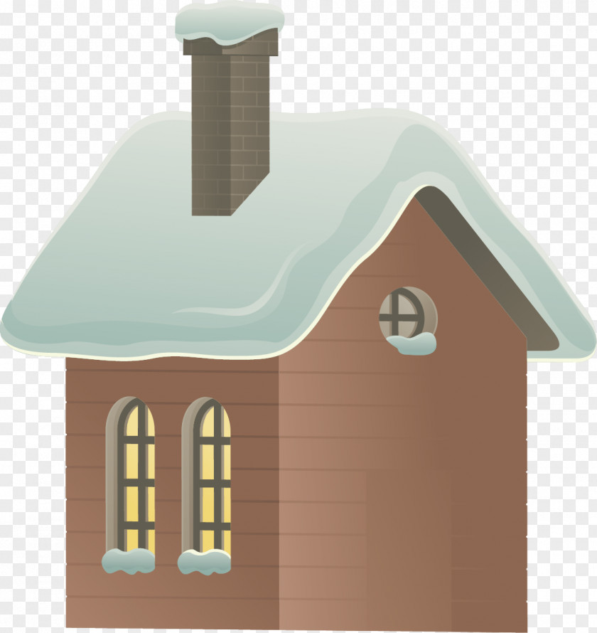 Creative Winter House Snow PNG