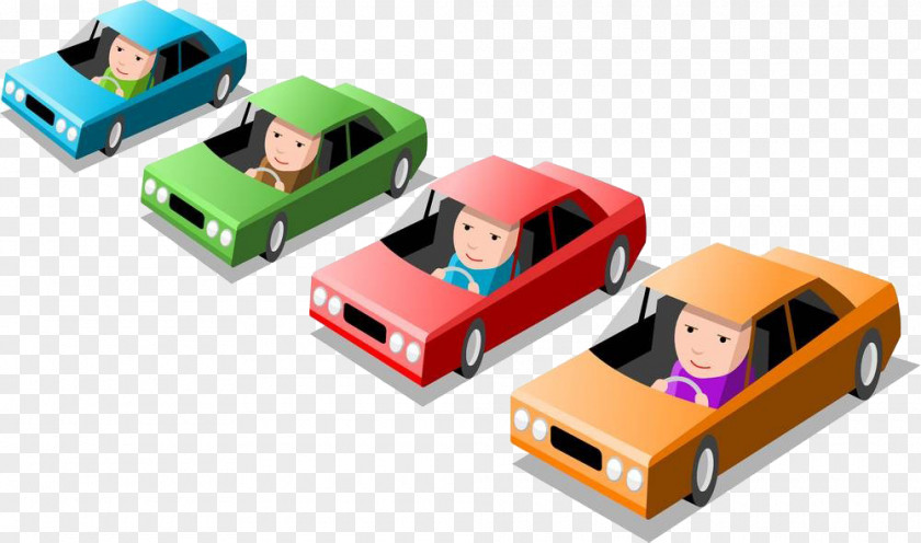 Driving The Exam Car Royalty-free Stock Illustration PNG