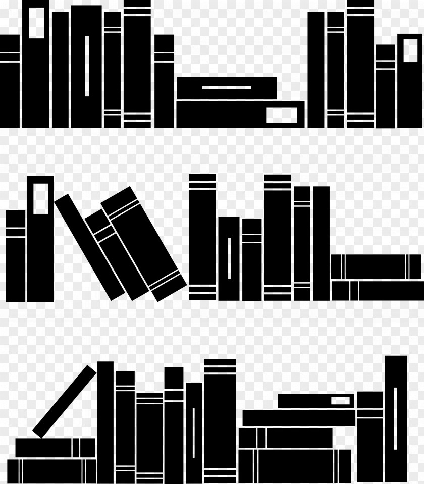 Stacked Vector Book Silhouette Clip Art PNG