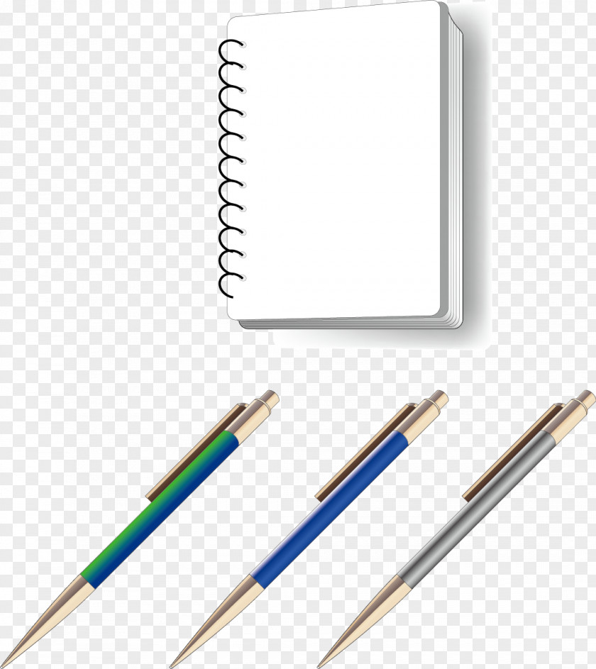 Vector Ballpoint Pen Notebook PNG