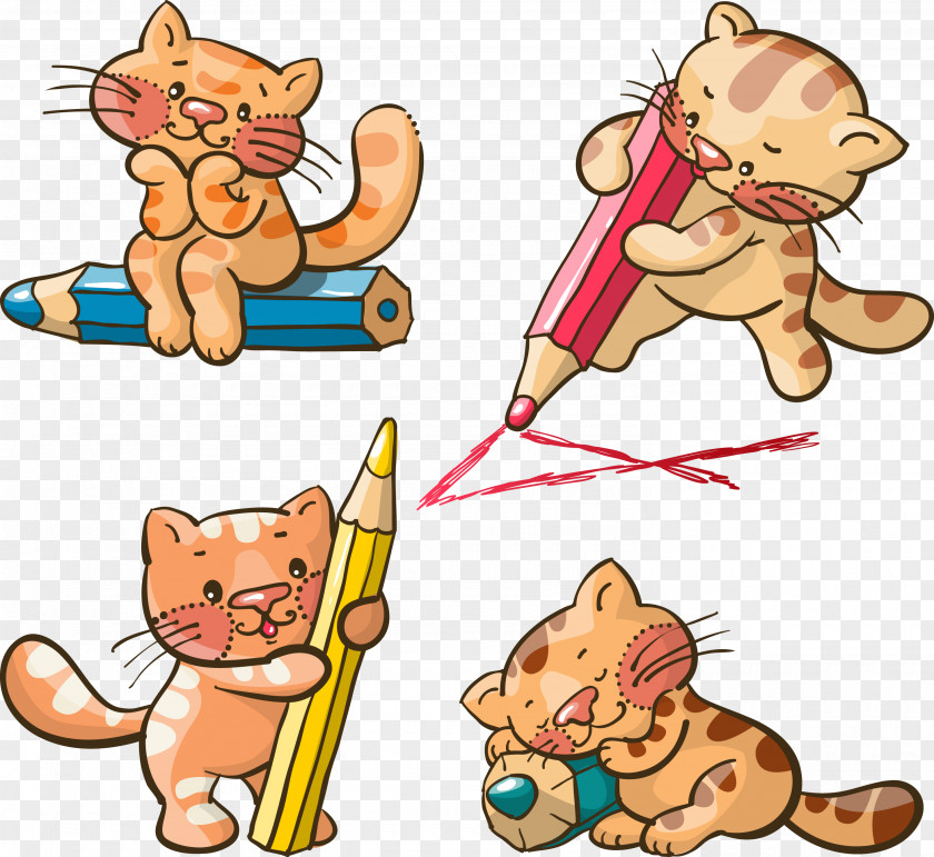 Cat Clipart Kitten Pencil Cuteness PNG