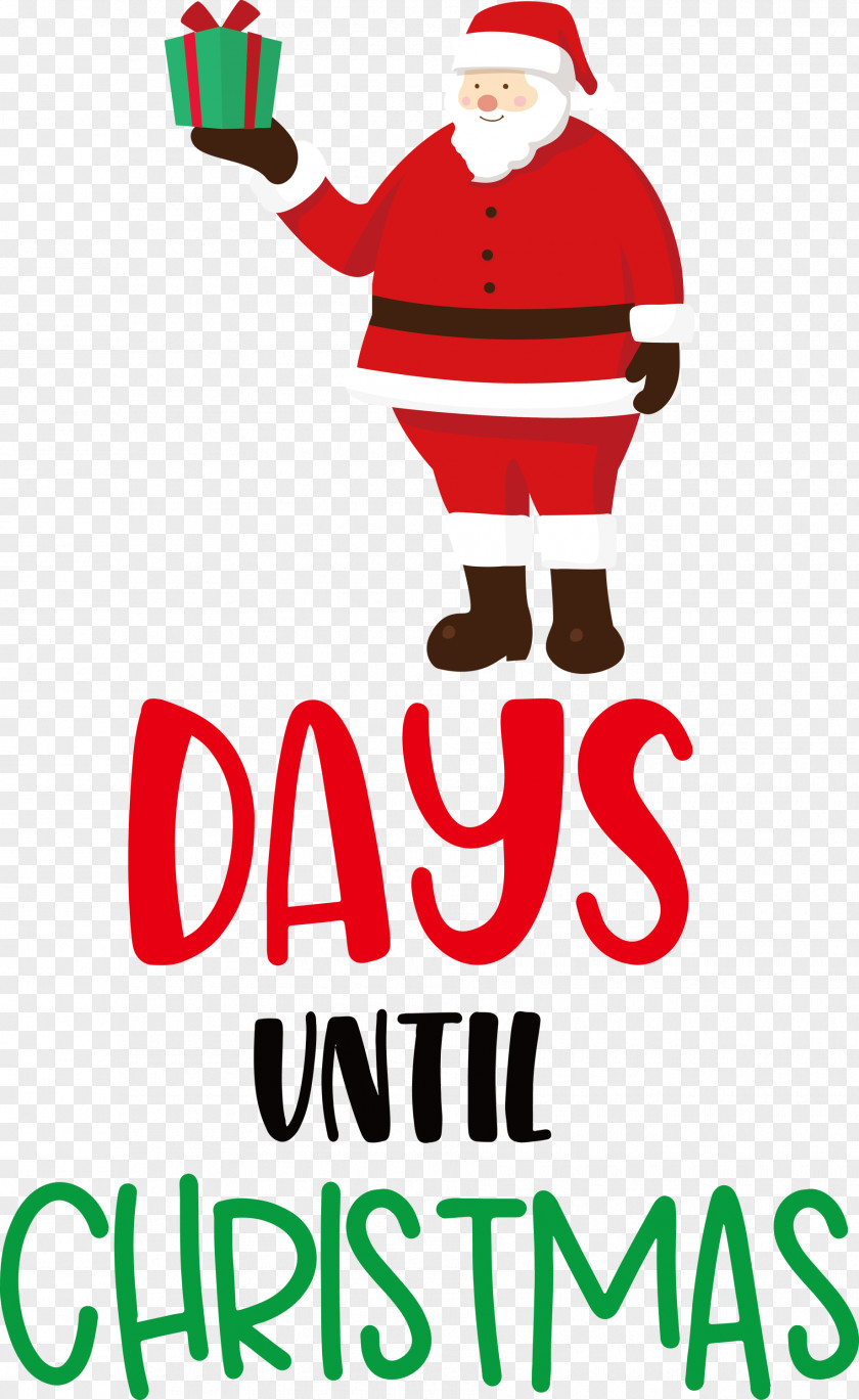 Days Until Christmas Santa Claus PNG