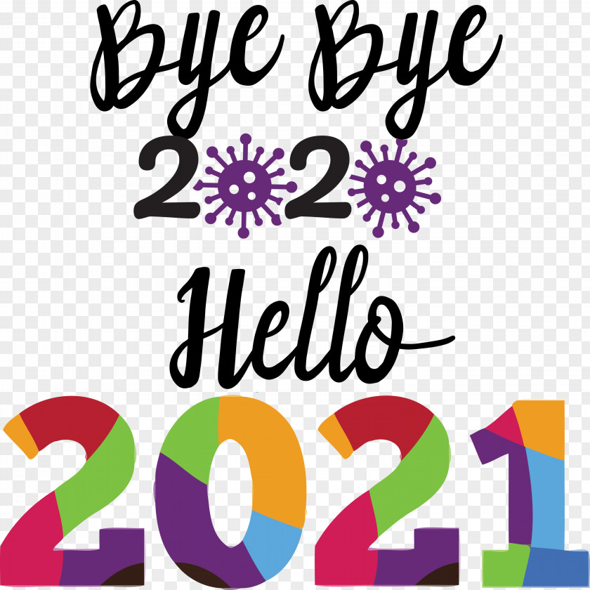 Hello 2021 New Year PNG