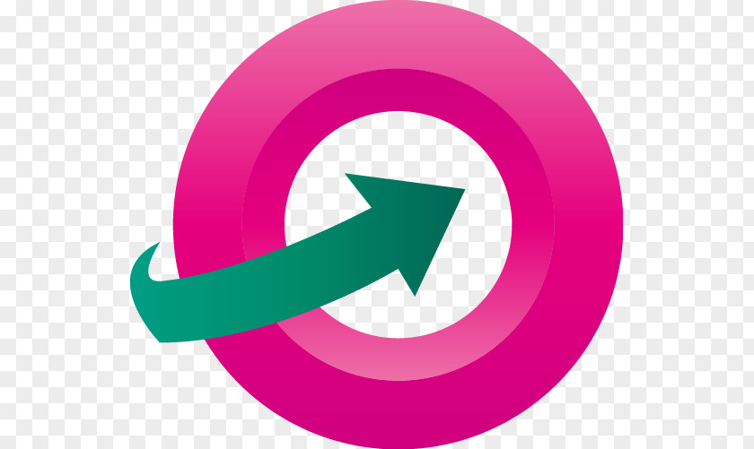 Rose Circle Painted Green Arrow Mark Pink PNG