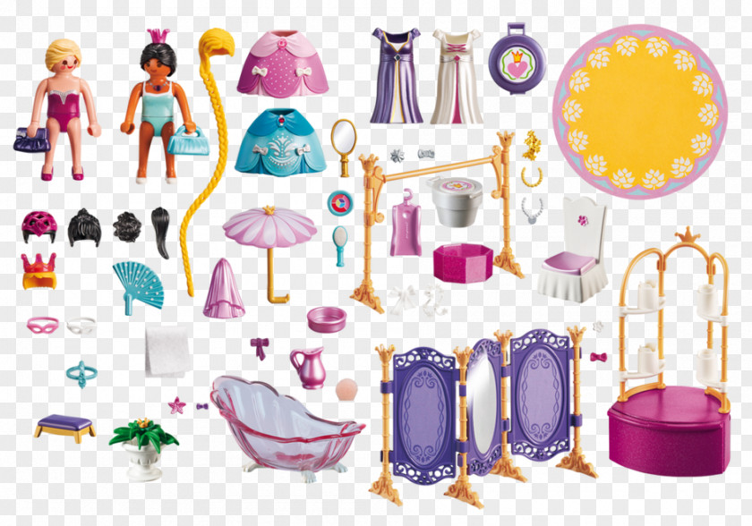 Toy Playmobil Dressing Room With Salon Clothing PNG