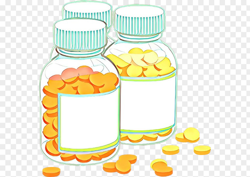 Water Bottle Pill Yellow Clip Art Food Storage Containers PNG