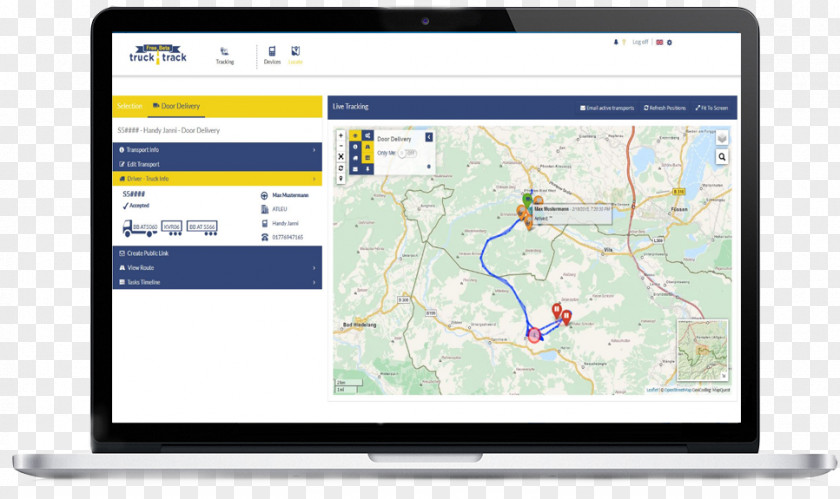 Vehicle Tracking Computer Monitors TruckTrack Inc. System Global Positioning GPS Unit PNG