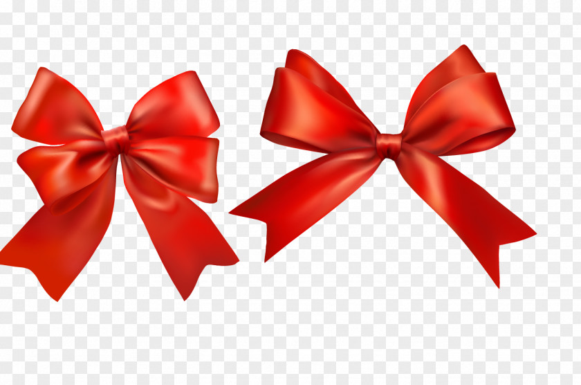 Festive Red Bow Paper Ribbon Gift Wrapping And Arrow PNG