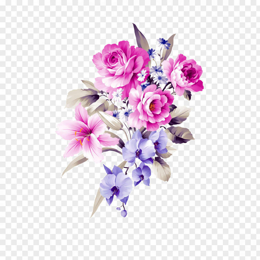 Flower Bouquet Floral Design Designs Pink Flowers PNG
