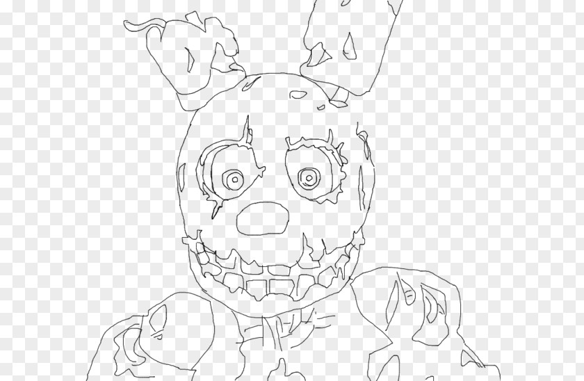Golden Lines Five Nights At Freddy's 3 Line Art Drawing The Joy Of Creation: Reborn Coloring Book PNG