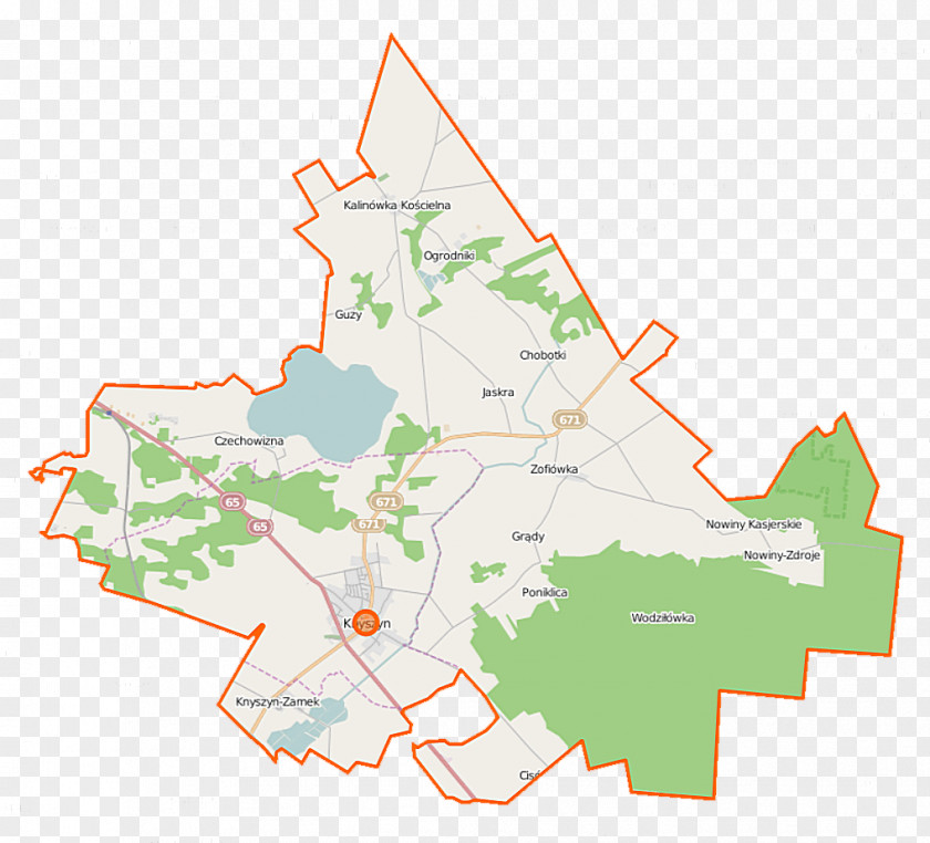 Map Knyszyn-Zamek Kalinówka Kościelna Zofiówka, Mońki County Wodziłówka PNG