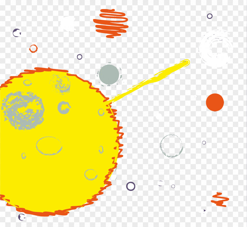 Cartoon Galaxy Planet Drawing PNG