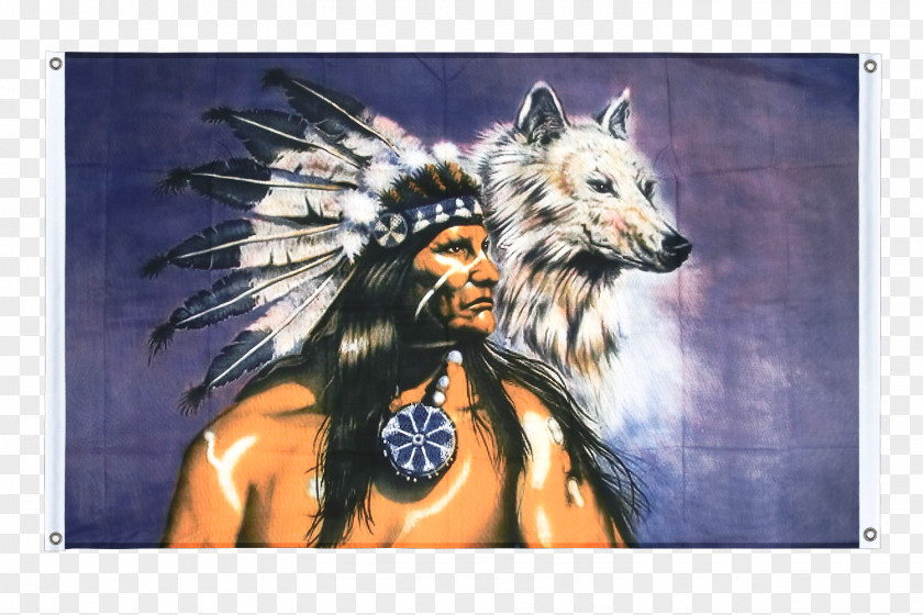Indianer Flag Of The United States Gray Wolf Native Americans In PNG