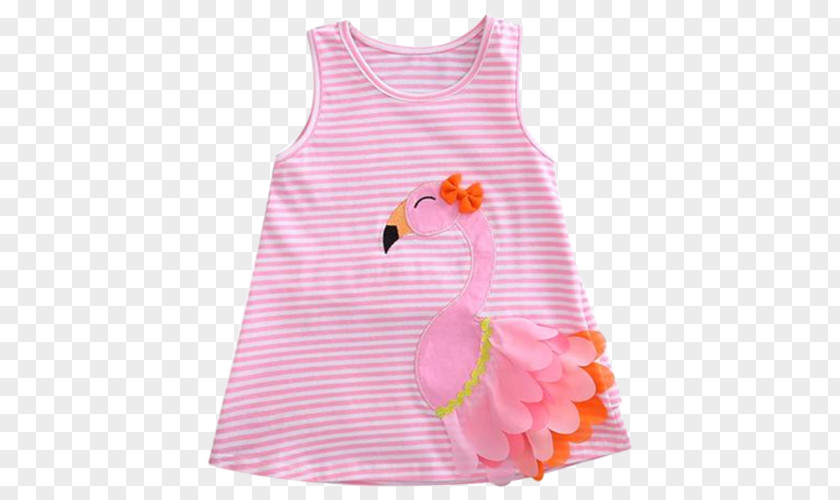 Pink Swan Sundress Children's Clothing A-line PNG