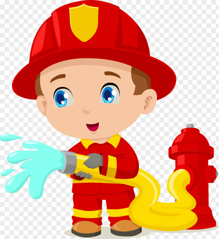 Cartoon Fireman Firefighter Clip Art PNG
