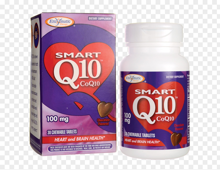 Chocolate Flavor Dietary Supplement Coenzyme Q10 Vitamin Swanson Health Products PNG