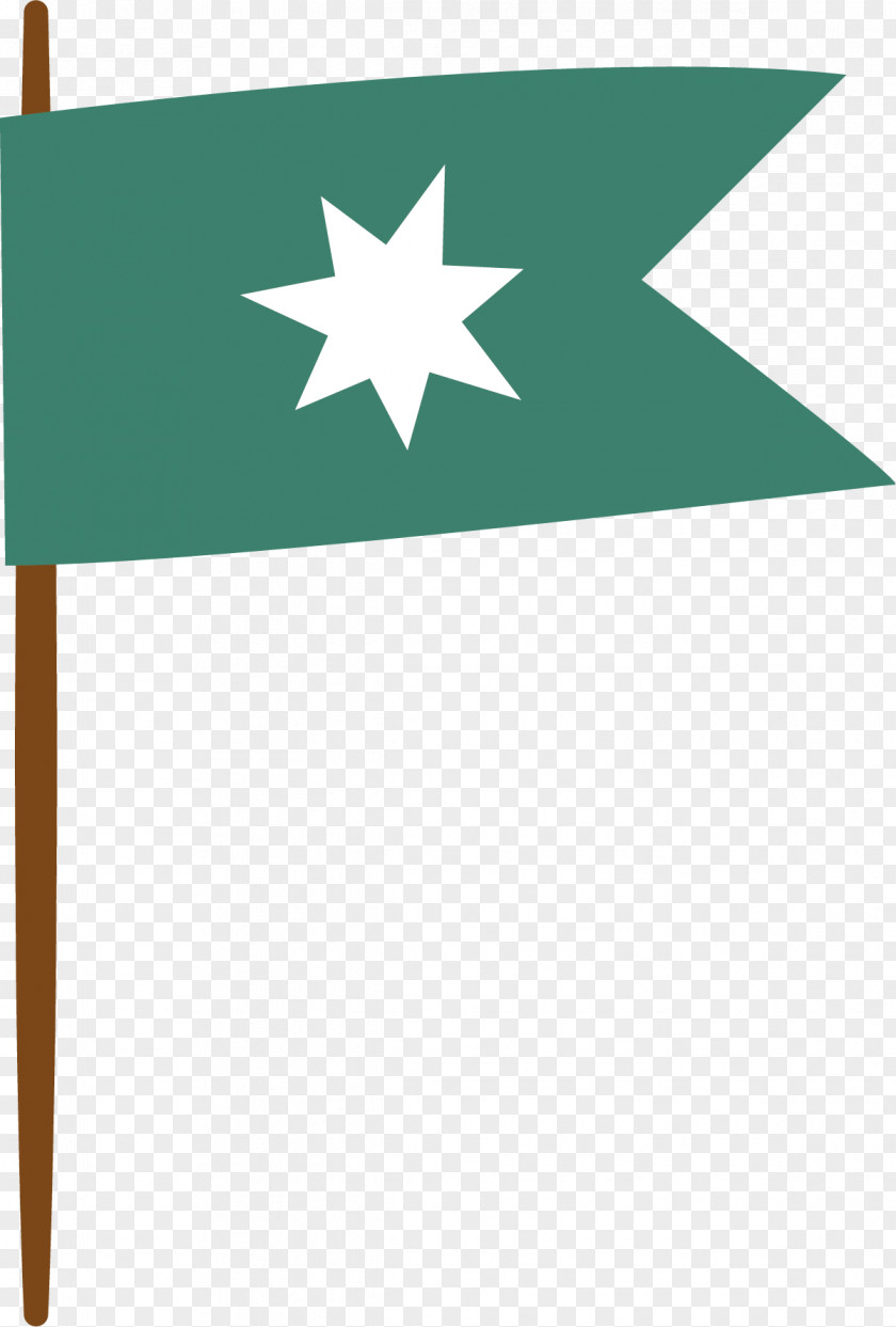 Hand Painted Green Flag Designer PNG