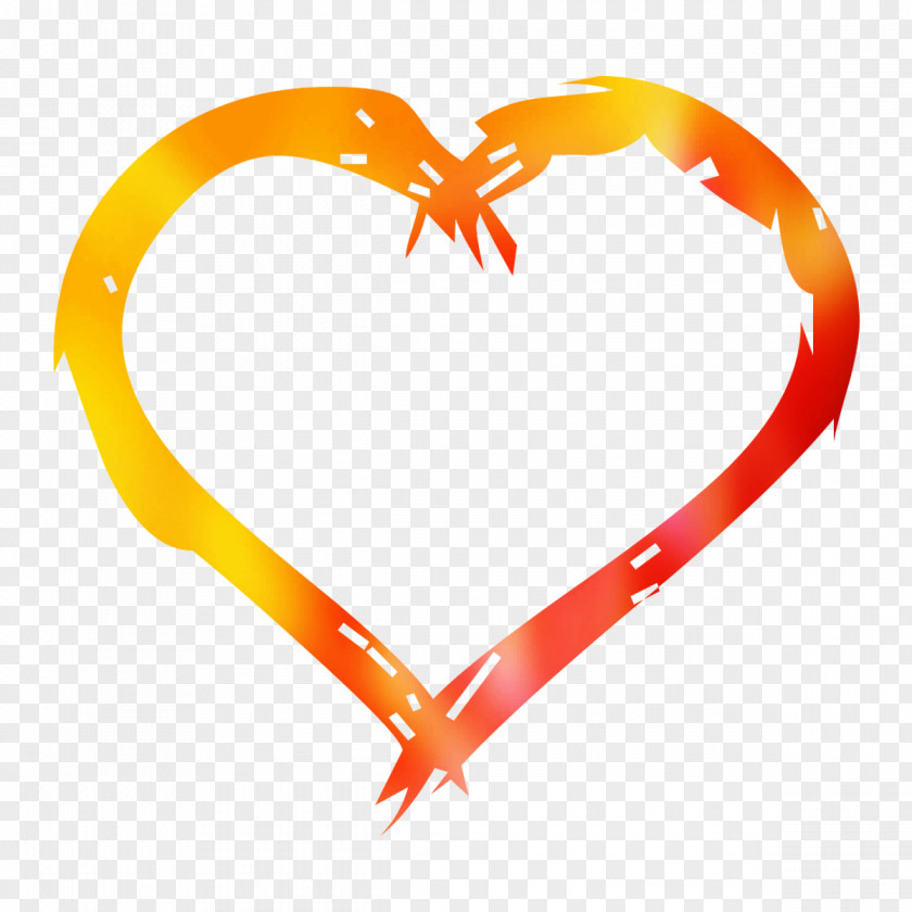 Heart Clip Art Line M-095 Orange S.A. PNG