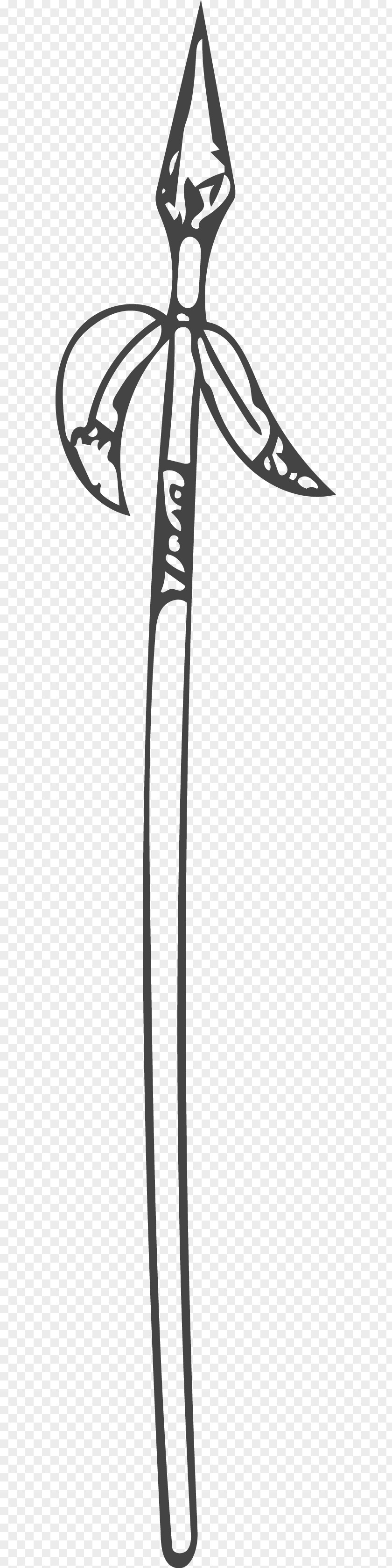 Spear Vector Drawing Black And White Pencil PNG
