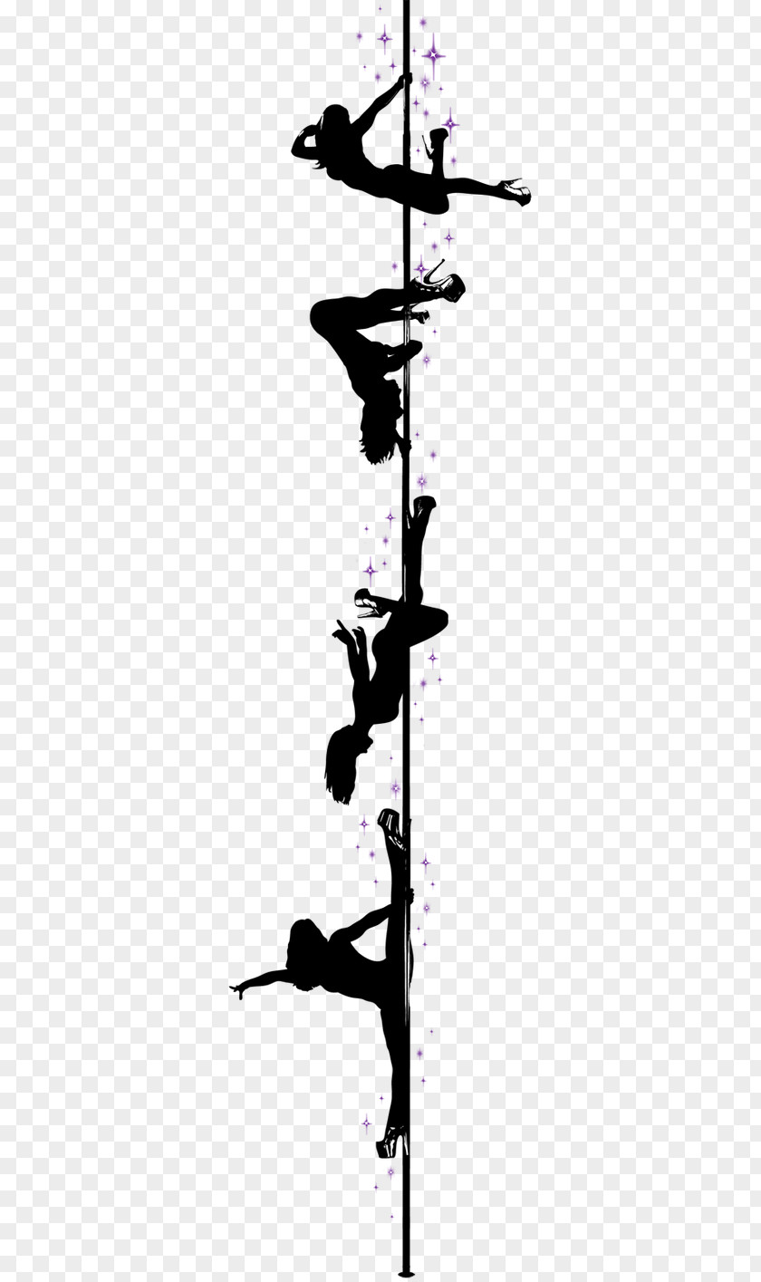 Dance Neon Pole Silhouette Image PNG