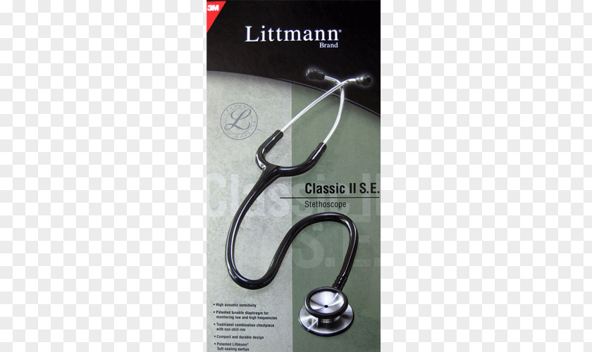 Double Head Stethoscope Black 3M Littmann II S.E Classic III S.E. Master PNG