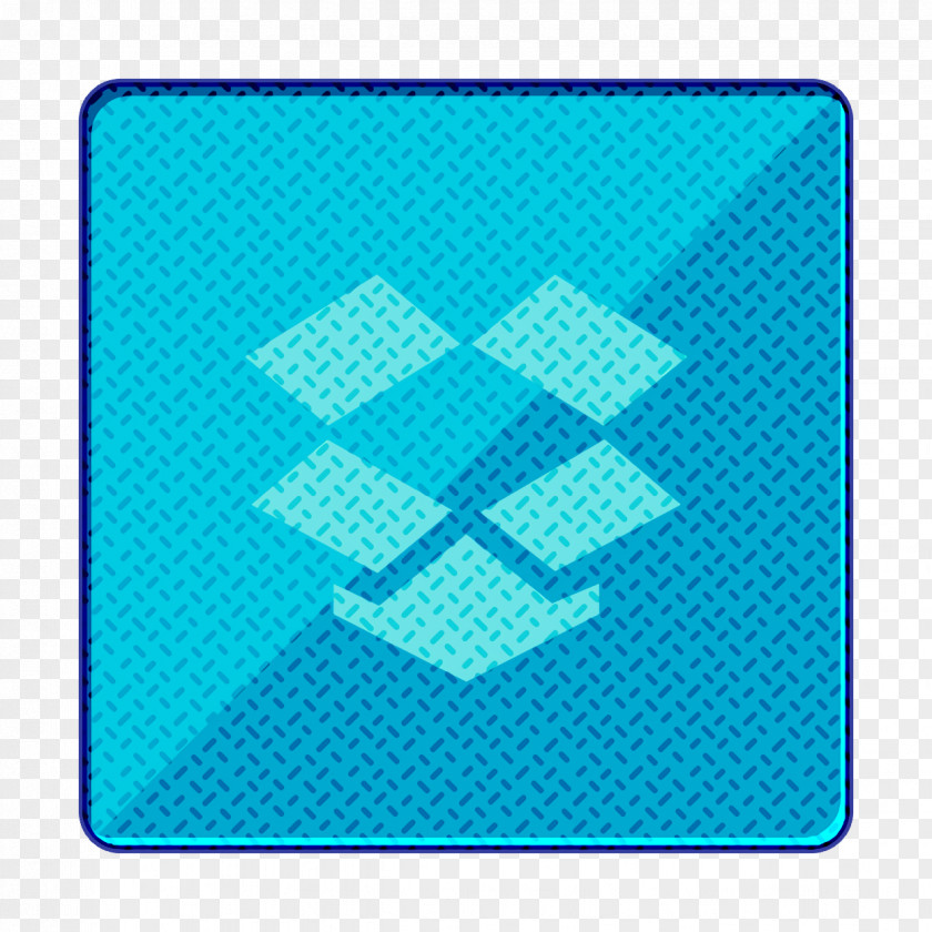 Electric Blue Azure Dropbox Icon Gloss Media PNG