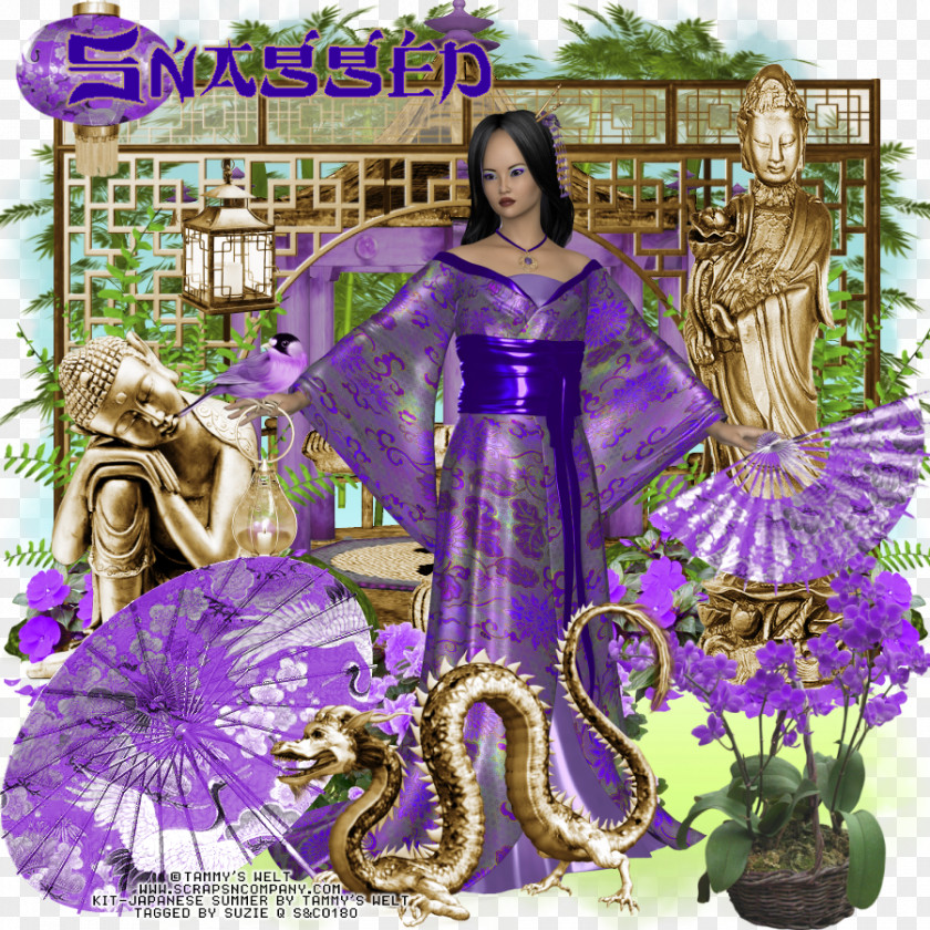 Purple Costume Design Flower PNG