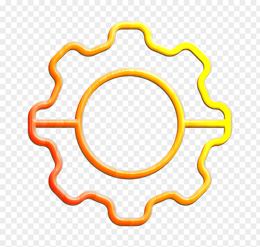 Yellow Computer Software Setting Icon PNG