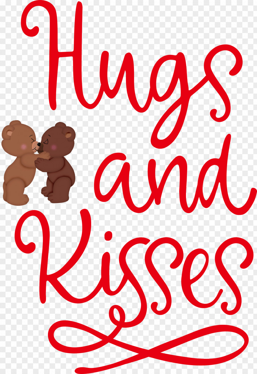 Hugs And Kisses Valentines Day Quote PNG