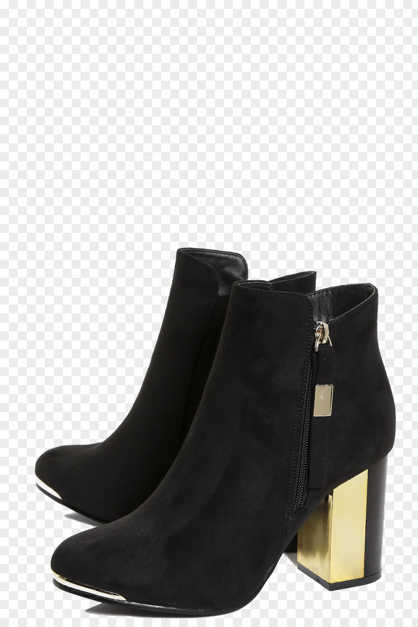 Boot Suede Shoe Black M PNG