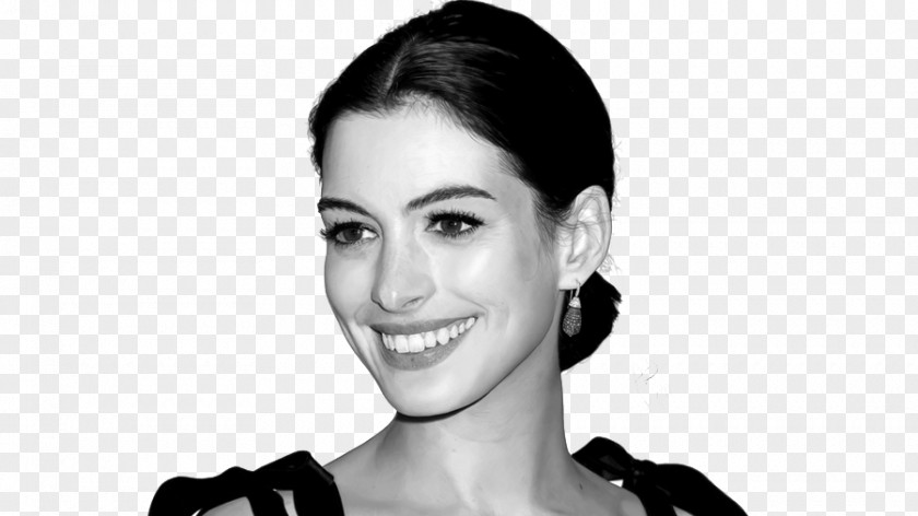 Anne Hathaway Image Black And White Drawing 1080p PNG