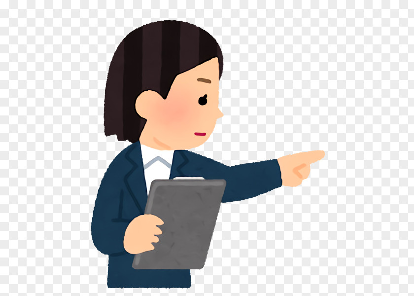 Cartoon Reading Finger Gesture White-collar Worker PNG