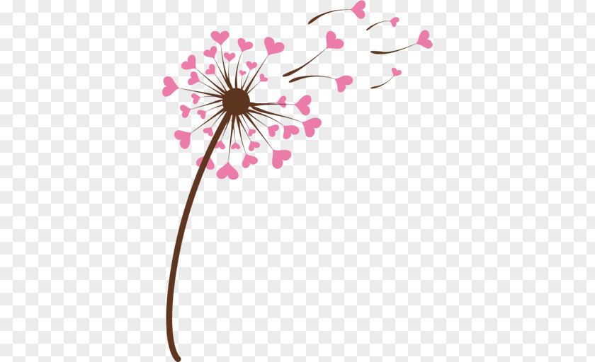 Dandelion Heart Drawing Wall Decal Clip Art PNG