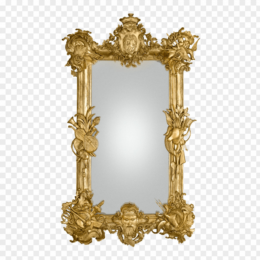 Mirror Gilding Picture Frames Glass 19th Century PNG