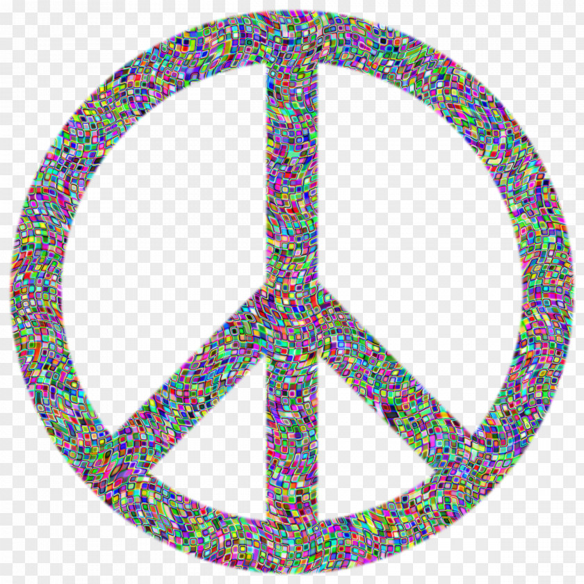 Psychedelic Vector Peace Clip Art PNG