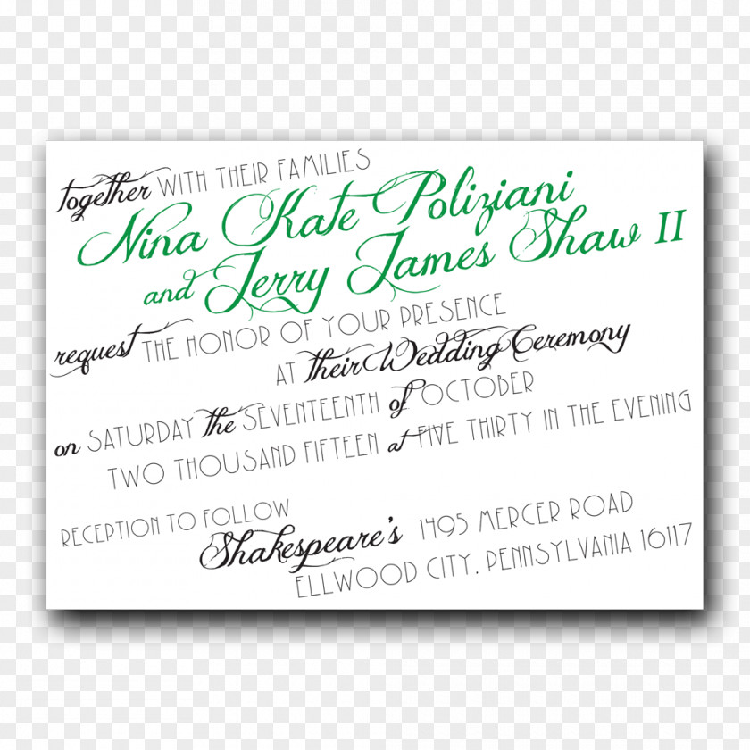 Wedding Calligraphy Font Teal PNG