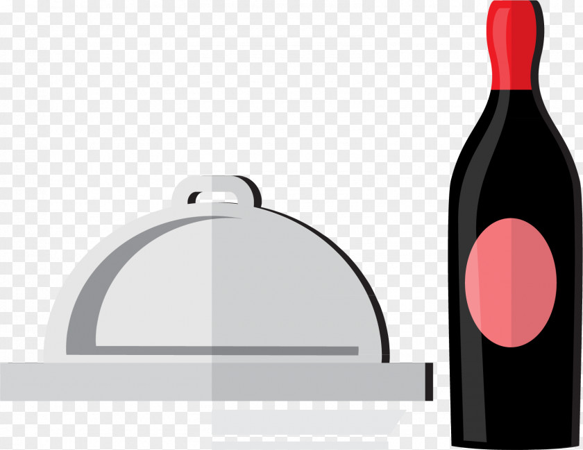 Cartoon Red Wine Material Champagne Liqueur Bottle PNG