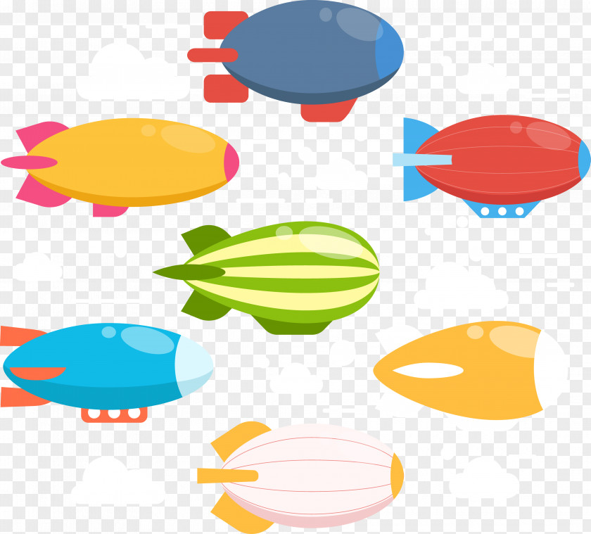 Color Rocket Balloon PNG